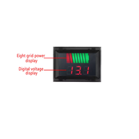 Voltmètre à affichage LED étanche, indicateur de niveau de charge de la batterie de voiture, 12V 24V 36V 72V, batteries au lithium, modules électroniques, kits