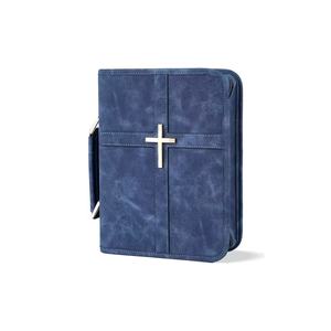 Funda para <span class=keywords><strong>Biblia</strong></span> de Cuero de Búfalo con Grabado de Cruz, Logotipo Personalizado, Bolsillo con Cremallera, Varios Tamaños, Hecha a Mano, Estuche de Viaje para Cristianos - Product Image 5