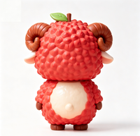 Figurine de dessin animé mignonne en PVC ABS injecté, motif lychee et mouton, jouet de collection en boîte mystère, usine OEM