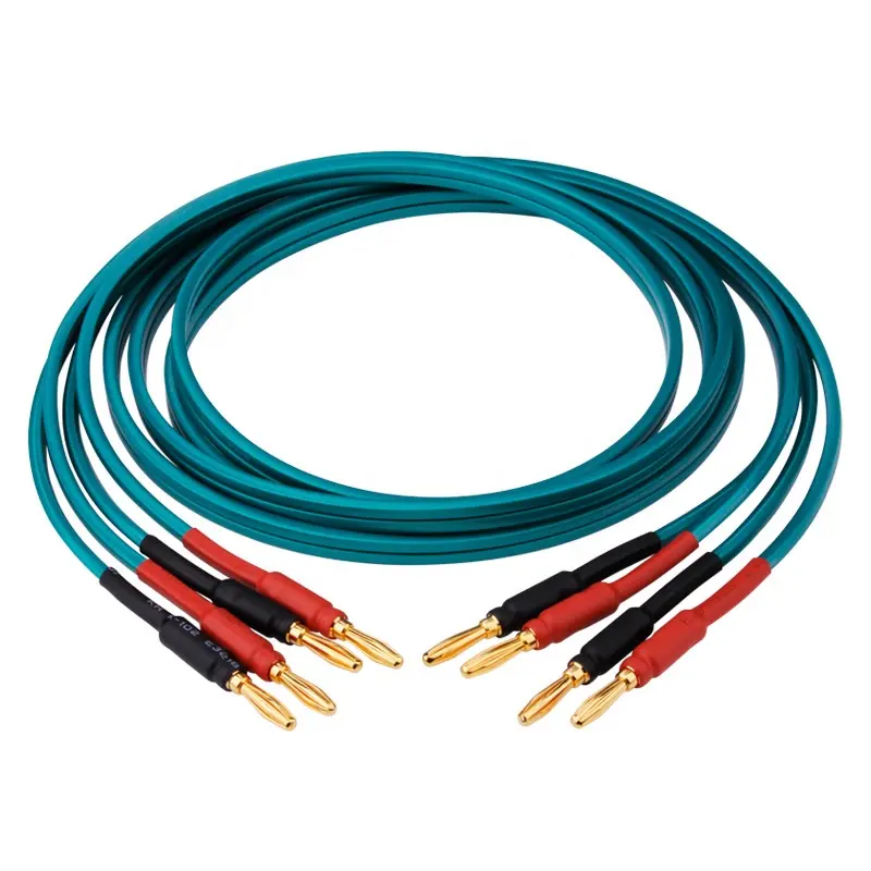 Cable de altavoz HIFI OCC con conector Banana, cable de audio ofc de 12 calibres, cable de altavoz HiFi