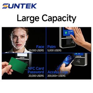 Terminal de reconnaissance faciale Linux <span class=keywords><strong>OS</strong></span> 5 pouces pour la gestion du temps et des présences avec lecteur de veine palmaire et de lecteur d'empreintes digitales en option - Product Image 2