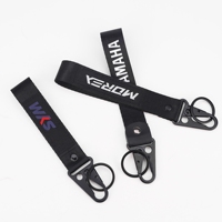 Lanière personnalisée en polyester pour clés de voiture, porte-clés de moto, porte-clés de voiture