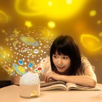 Lámpara de Techo Infantil con Forma de Casa de Nieve, 360 Star Kids, con Luces LED de Estrellas, Lámpara USB para Dormir, Proyector de Luz Nocturna, Mini Proyector