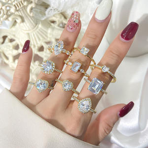 925 Sterling Silber 14k Vergoldeter Romantischer Party-Verlobungsring mit Kanal-Fassung und Rosa Herz-Zirkonia - Product Image 3