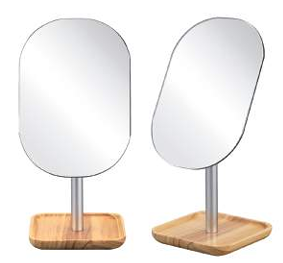 Wooden <b>Tray</b> Desktop <b>Mirror</b> <b>With</b> Makeup Organizer <b>Mirror</b> And Modern Table Vanity <b>Mirror</b> For Storage - Product Image 5