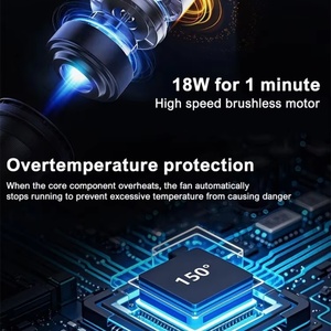 Newly Upgraded 6000mAh Mini Turbo Jet Fan Electric Air Blower <b>Three</b>-Speed Violent Bladeless Blower for Outdoor Hotel Use - Product Image 4