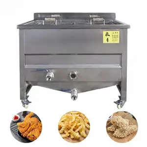 Prezzo diretto di fabbrica doppi serbatoi friggitrici a gas macchina per pollo fritto macchina per patatine fritte con prezzo ragionevole