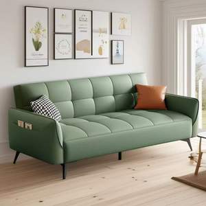 أريكة سرير حديثة قابلة للطي لغرفة المعيشة مع وظيفة سرير خشبي مدمج في الحائط ووسادة - Product Image 6