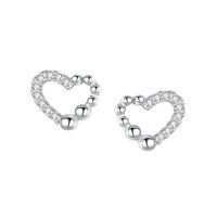 Boucles d'oreilles clous en argent sterling 925 Ada Jewelry, motif cœur mignon, haute qualité, pour femmes
