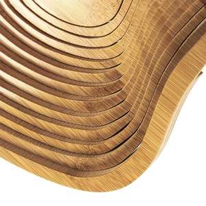 畅销食品级低价苹果形状促销可旋转竹木折叠水果篮 - Product Image 4