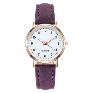 Reloj de Cuero Noctilucente de Moda en Diferentes Colores para Mujer, Venta al Por Mayor de Fábrica, Morado y Azul - Product Image 4