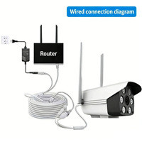 Cable de Red y Alimentación Vishi de 4 Núcleos y 15 m, Cables de Red para Interiores, Fuente de Alimentación, Accesorios para Cámaras de Seguridad y Vigilancia de Fábrica