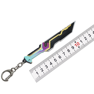 Nuevo Llavero de Metal de Aleación de Zinc con Diseño de Cuchillo Glitchpop de <span class=keywords><strong>Valorant</strong></span> de 12 cm para Cosplay - Product Image 4