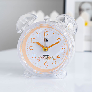 Candy Color Plastic Alarm Clock <b>Round</b> <b>Battery</b> Operated Silent Electronic Desk Clock For Bedroom Bedside Use - Product Image 4