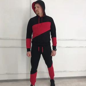 Custom Printed Lightweight Cotton Tracksuit 2-Piece Set for <b>Men</b> with Patchwork Zip Windbreaker Jacket and Jogger <b>Pants</b> - Product Image 4