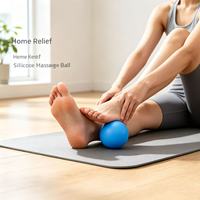 Balle de massage en silicone pour fascia, relaxation du cou, entraînement de yoga, outil de récupération musculaire haute élasticité pour les jambes et les méridiens