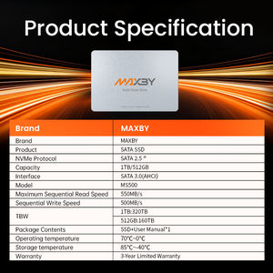 Оптовая продажа внутренних SSD-накопителей MAXBY 2.5 дюйма - SATA III 256 ГБ в наличии, скорость записи 500 МБ/с, TLC LDPC, высокопроизводительный SSD - Product Image 6