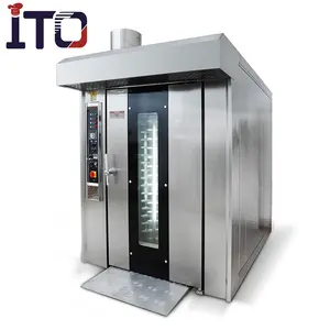 Horno rotativo para repostería, equipo de repostería totalmente automático comercial con 16 bandejas para pan