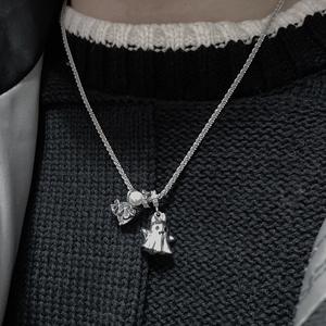 Collar de Diseño Exclusivo con un Solo Nudo para Mujer, Lujo Ligero, Plata de Ley 925, Cadena para Clavícula con Colgante de Sonrisa, Dijes de Moda - Product Image 4