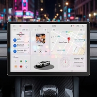 Lecteur multimédia de voiture GPS 13 pouces 2K 6+128 Go Android Auto CarPlay avec aide au recul, commande au volant, garantie 1 an, MP3/MP4