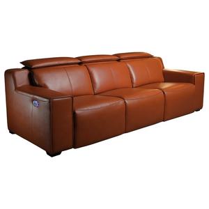 Роскошное красное кожаное электрическое откидное сиденье для кинотеатра, мебель для медиа-комнаты, кинотеатр, с подстаканником и USB-экраном - Product Image 3