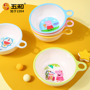 Wuhe Cartoon Baby Food Bowl Single Handle 0-12 Months Child Feeding Dishware - Product Image 3