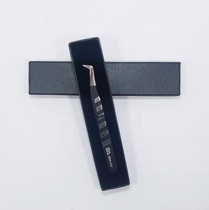 New Design Black Mega Volume Lash Tweezers Fine <b>Boot</b> Eyelash Extension Tweezers Light With Private Logo - Product Image 3