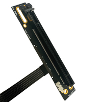 كابل تمديد PCIe 64Gbps X4 90 درجة pci-e 16X إلى M2 M.2 ل NVME SSD الناهض Gen4 / 3 GPU لوحة الأم الموسع سلك CPU