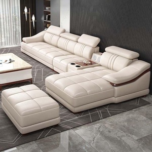 Juego de Sofás de Cuero para Sala de Estar Moderna de Lujo Ligero, Duradero, Tamaño Personalizado para Apartamentos Grandes y Pequeños, Sofá Art <span class=keywords><strong>Empress</strong></span> - Product Image 1