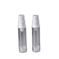 Flacons cosmétiques en plastique PP à pompe pulvérisatrice fine sans air, scellés sous vide, pour lotions et soins de la peau, 5 ml, 10 ml, 15 ml