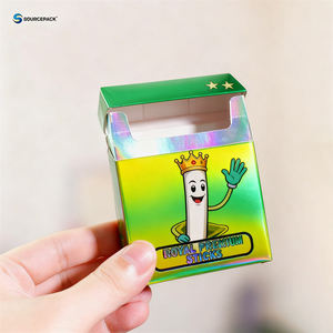 Aangepaste laser holografische geprägte print milieuvriendelijke papieren verpakkingen rookpakket voor tabak sigarettenrol verpakkingsdoos - Product Image 3