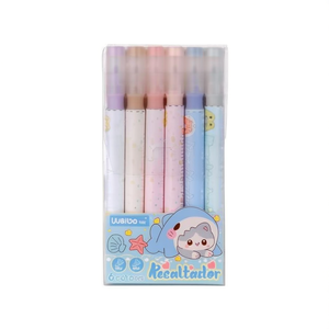 Uubibo Highlighter 6 Colors Dual Tip Office School Marker - Product Image 1