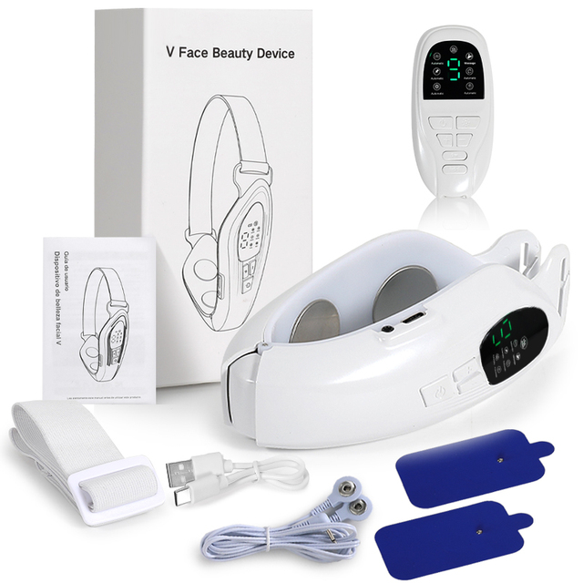 Factory Price Remote Control V Shape Facial Massage Device Electric V Face Lifting Shaping Machine Double Chin Remover Massager