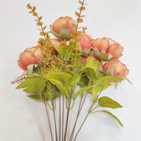 Bouquet de 7 roses artificielles pour mariage, décoration