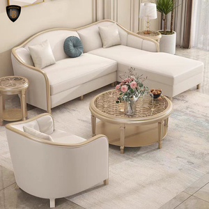 Đương đại Châu Âu cắt <span class=keywords><strong>sofa</strong></span> Set hiện đại gỗ rắn đồ nội thất phòng khách với cong couch cho đám cưới nhà khách sạn - Product Image 2
