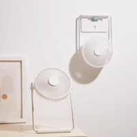 Ventilateur de table télescopique USB rechargeable, portable, réglable, pour l'extérieur, idéal pour l'été, à poser sur le bureau ou à accrocher au mur