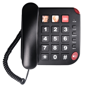 Téléphone à gros boutons pour personnes âgées, sonnerie extra forte, téléphone fixe filaire de base simple pour malvoyants - Product Image 2