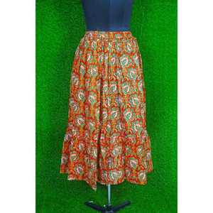 Vestido largo premium indio con estampado a mano para mujer, plisado, largo hasta el tobillo, talla grande, talla personalizada, precio al por mayor - Product Image 5