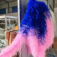 Boa en plumes d'autruche naturelles, mélange moelleux 1-30 plis, teintes sur mesure, pour mariage, fête, châle, jupe, couture, décoration et artisanat