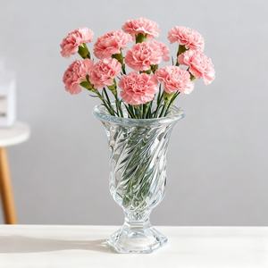 כפר הוריקן אמנות דקו ידידותי לסביבה הפה רחב ברור ואז קריסטל גדול תפאורה זכוכית גדולה - Product Image 3