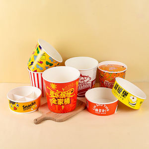 ถังใส่ป๊อปคอร์นแบบใช้แล้วทิ้ง คุณภาพสูง ความจุมาก ผลิตตามสั่ง เกรดอาหาร กล่องกระดาษสำหรับใส่ขนมในโรงภาพยนตร์ - Product Image 4