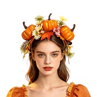 Serre-têtes en plastique faits main, motif citrouille et feuille d'érable, pour Halloween, Fête des Morts, séances photo d'automne, ambiance transfrontalière, vente en gros