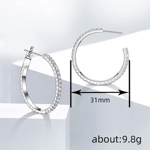 Orecchini a Cerchio per Donne, Stile Semplice da Vacanza, Accessori per Orecchie per Uso Quotidiano - Product Image 3