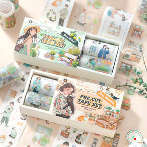 ชุดเทปวาชิ Simno 4 ม้วน ลายสาวหวาน สไตล์วินเทจ สำหรับตกแต่งสมุดบันทึก - Product Image 1