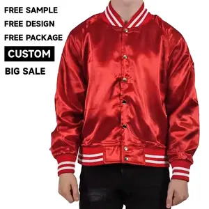 Sports Custom Winter Puffer Jacket Plus Size Mens Down Coat 100% Satin Bomber Jacket For Men