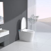 Meilleure vente entièrement intelligent blanc moderne chauffage de siège intelligent céramique double chasse voix télécommande désodorisation hôtels