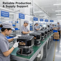 Penggorengan Udara Listrik 80-200C Timer 60 Menit 1200W 220-240V Hasil Renyah Perlengkapan Dapur Produsen Peralatan Masak KA46002