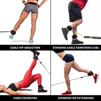 Bandes de résistance réglables en TPE Leajoy pour les fessiers et les jambes - Équipement d'exercice pour la maison et la salle de sport (couleur personnalisée)