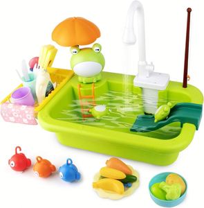 Évier de cuisine électronique éducatif pour enfants, jouet de jeu de rôle pour la vaisselle - Product Image 1