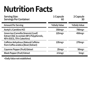 Integratore Brucia Grassi e Dimagrante Clinicamente Testato - Soppressore dell'Appetito e Energizzante - con Acetil L-Carnitina - Product Image 2